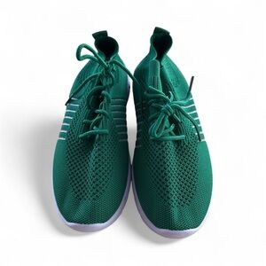 Green Knit Sneakers